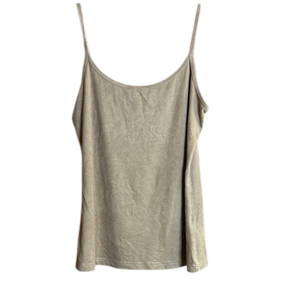 Shyanne Fitted Tan Faux Suede Sleeveless Camisole, Tank Top